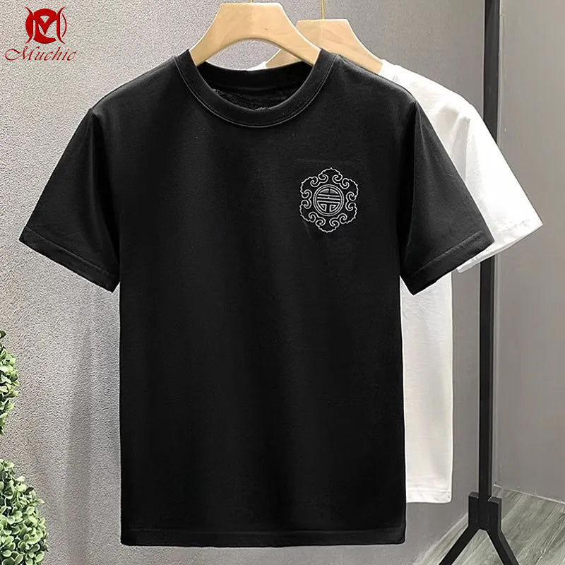Unisex Intangible Cultural Heritage Qilin Embroidery T-shirt(Hand Embroidered) (Duty Free)