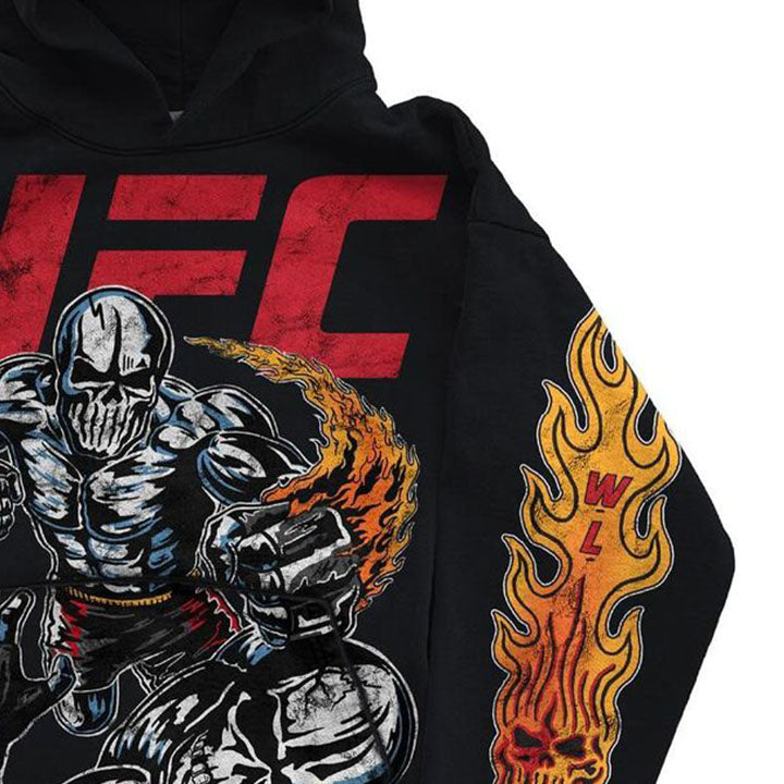 Muchic Unisex "UFC" Graphic Print Long Sleeve Hoodie (T-shirt)