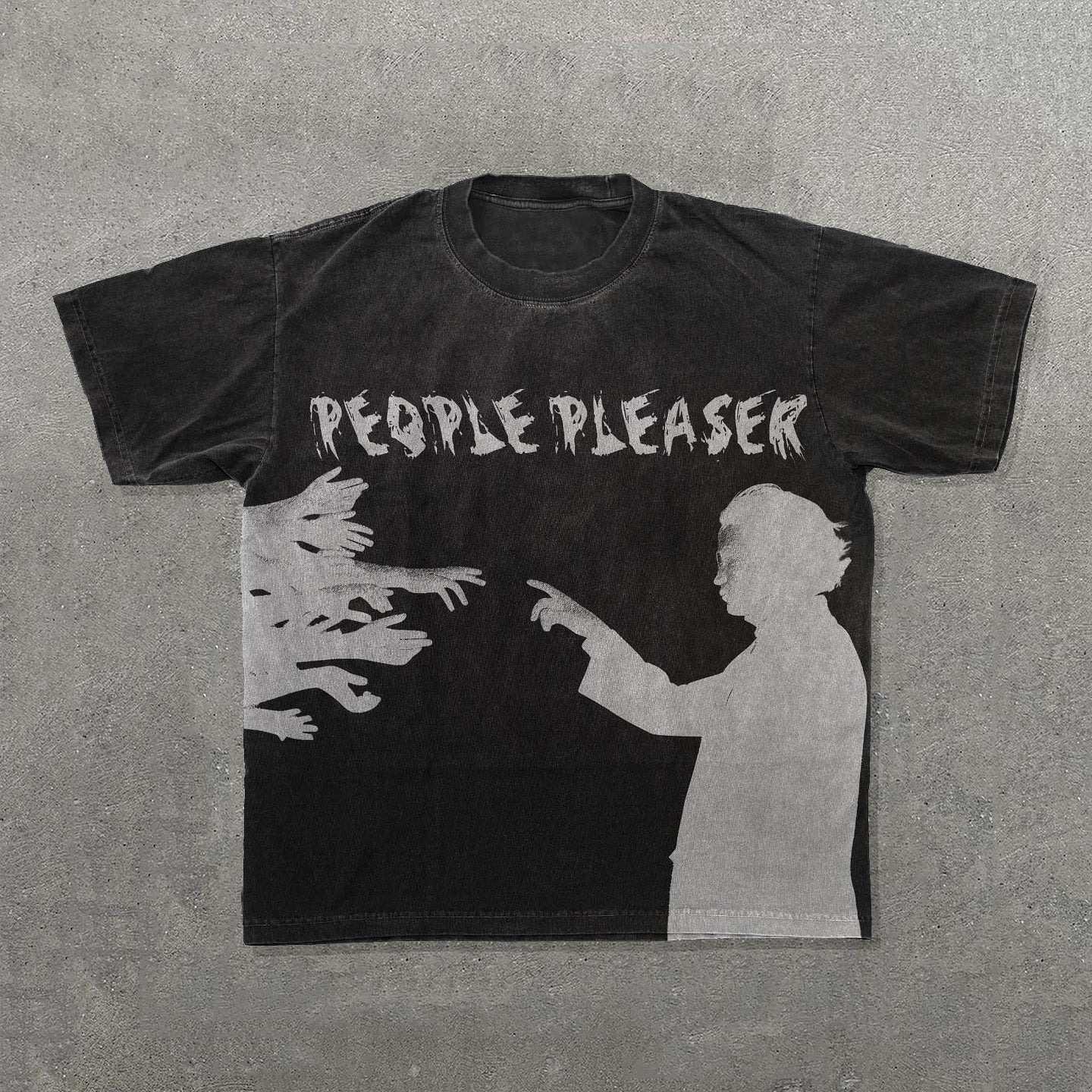 Muchic People Pleaser Print Short Sleeve T-Shirt