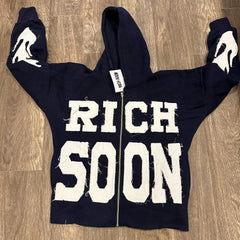 Muchic Fashionable personalized patch loose hoodie