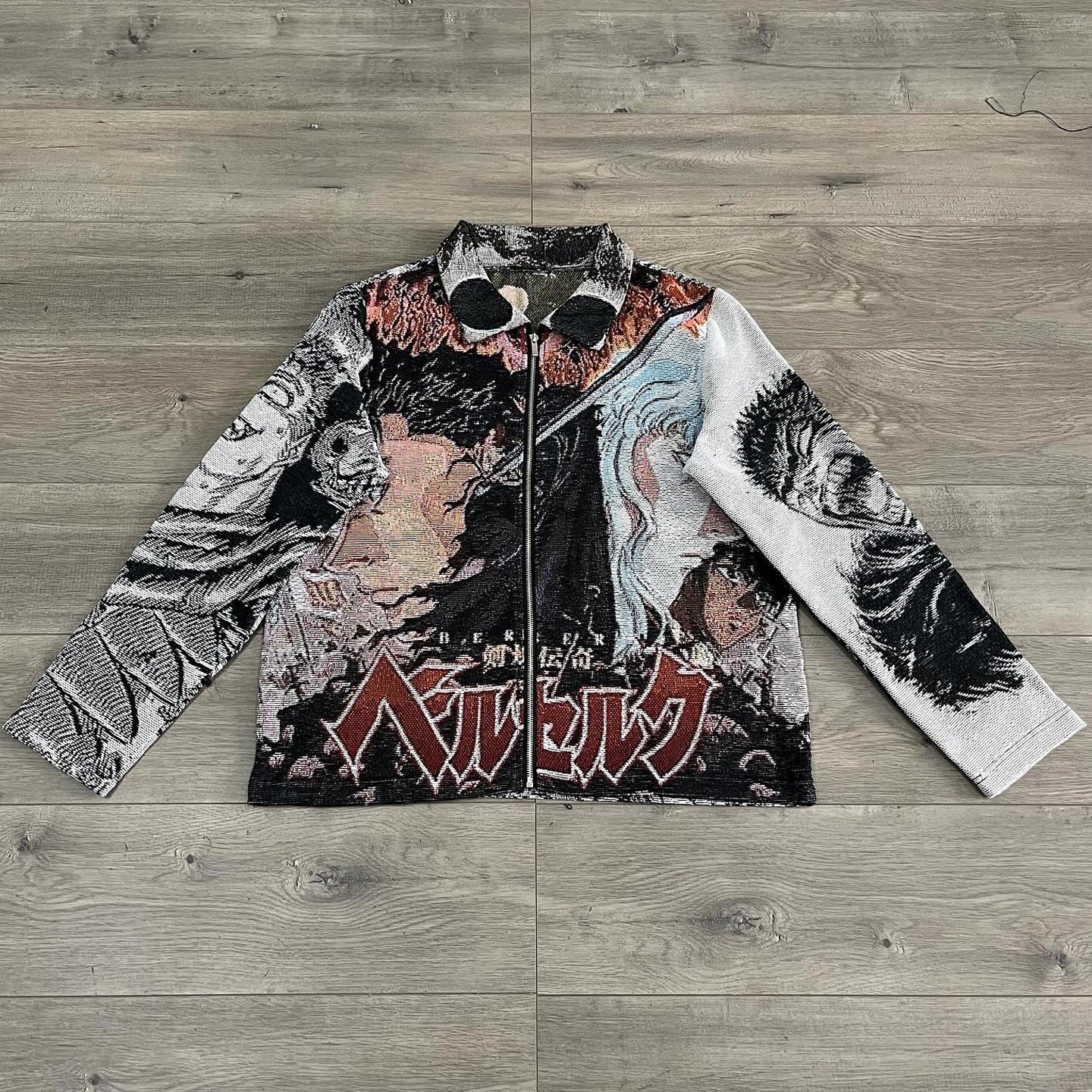 Anime Casual Zip-Up Tapestry Jacket