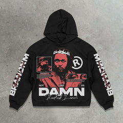 Muchic Damn casual hip-hop hoodie