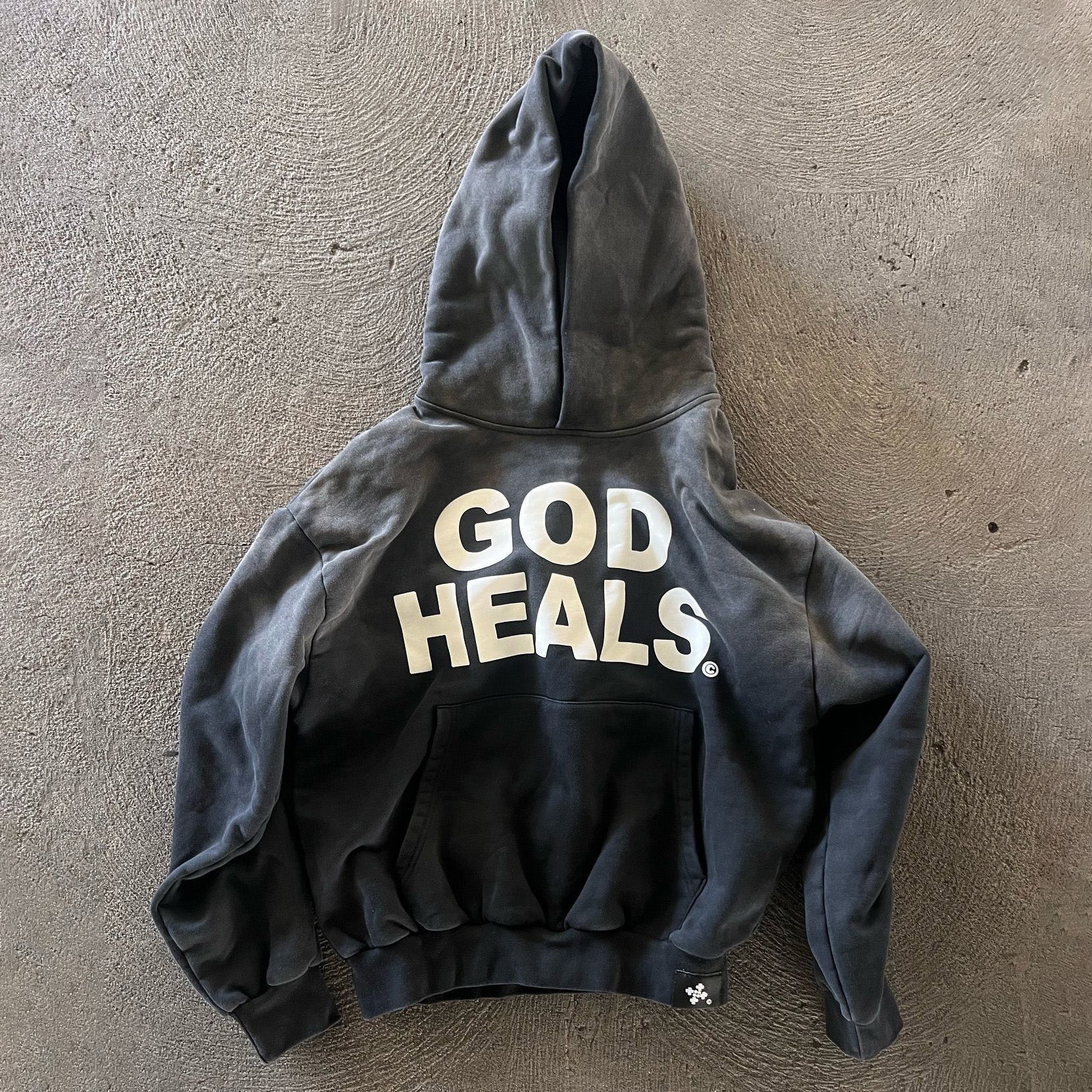 Muchic God Heals Print Long Sleeve Hoodies