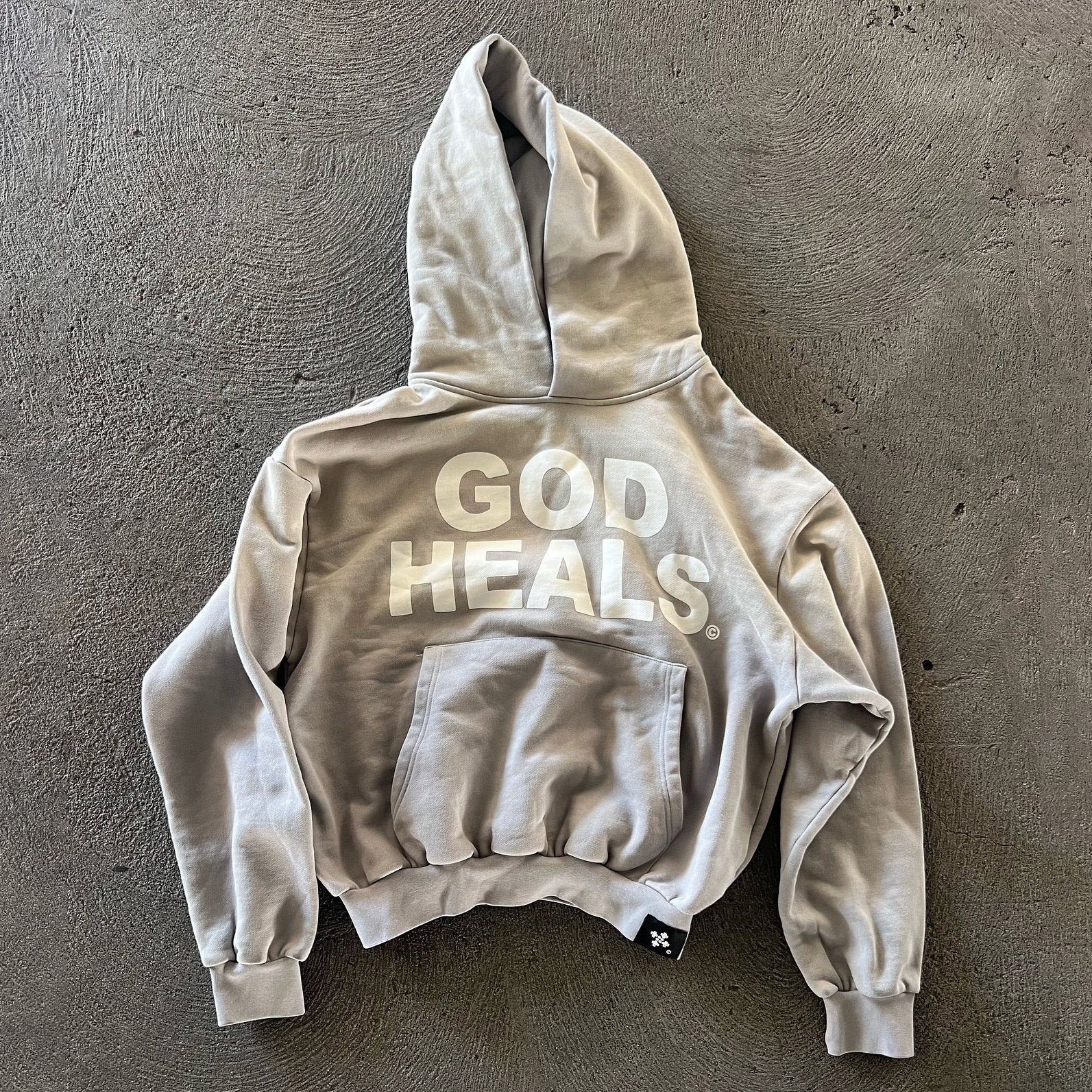 Muchic God Heals Print Long Sleeve Hoodies