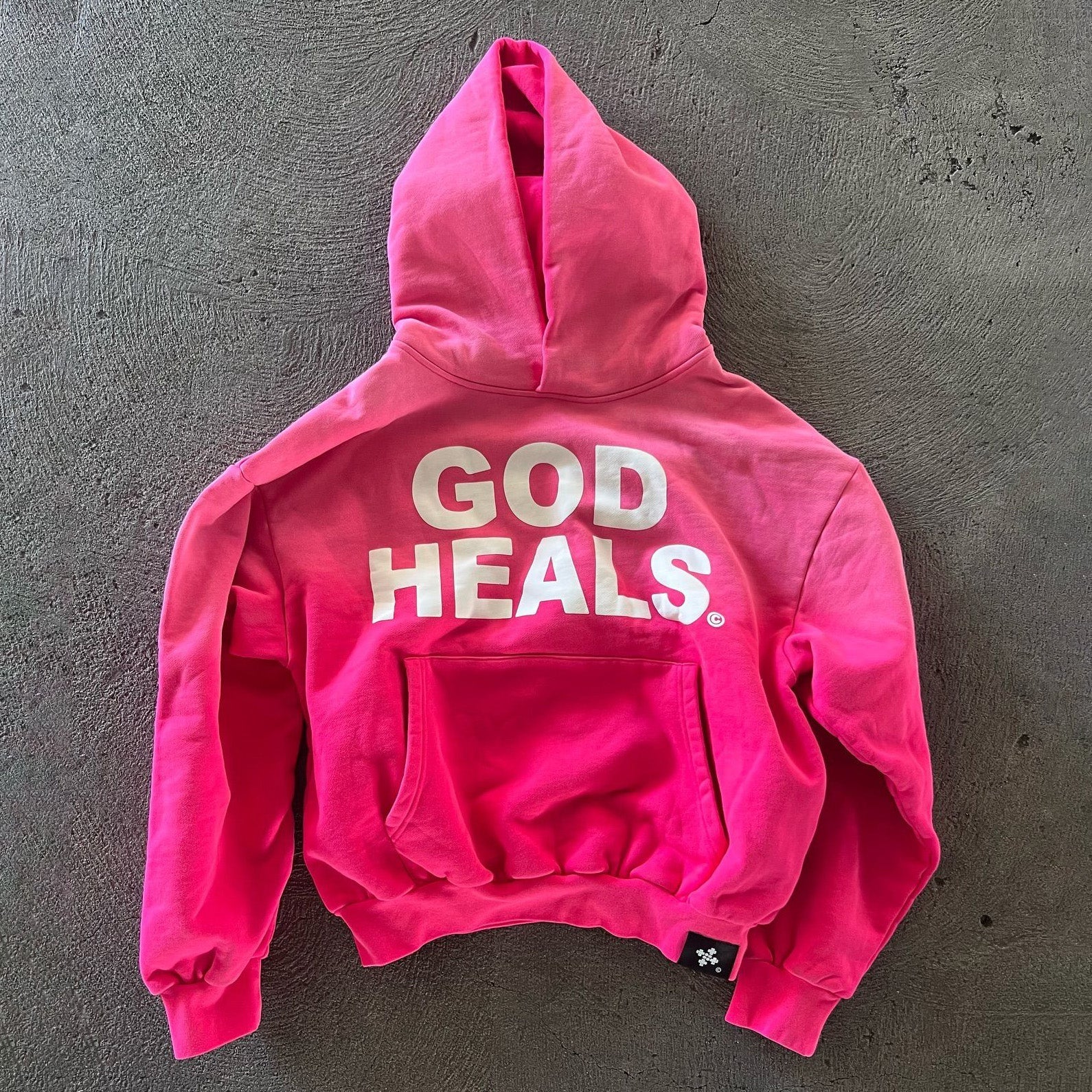 Muchic God Heals Print Long Sleeve Hoodies