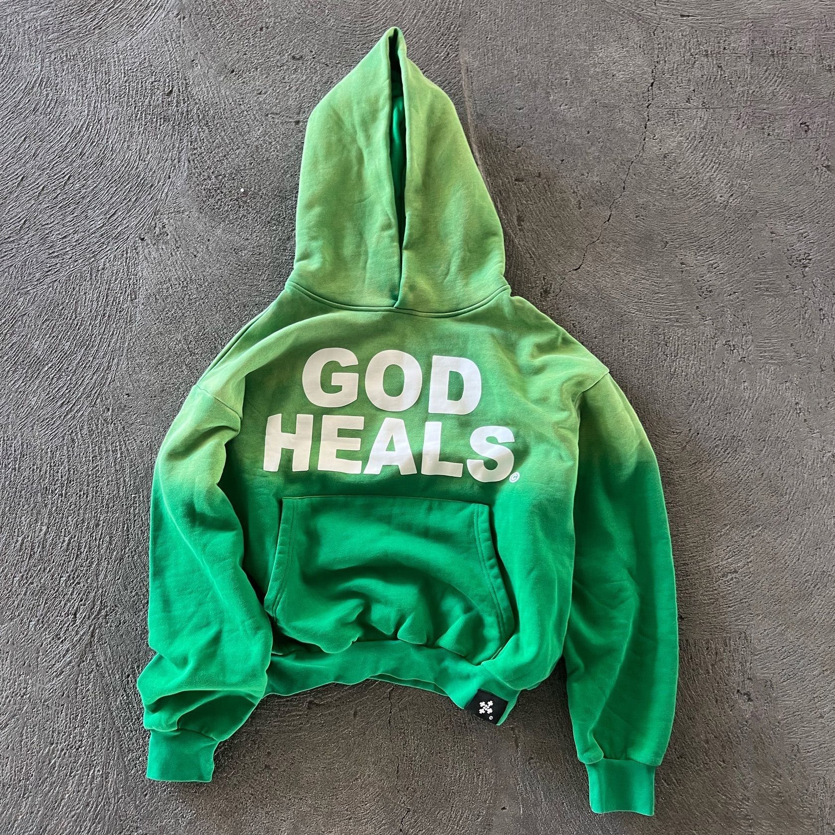 Muchic God Heals Print Long Sleeve Hoodies