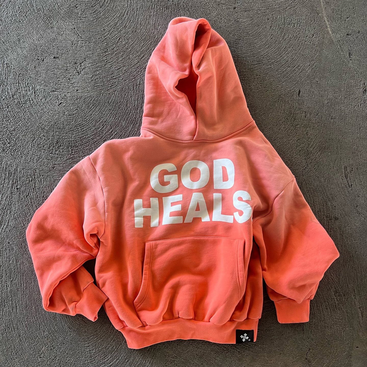 Muchic God Heals Print Long Sleeve Hoodies