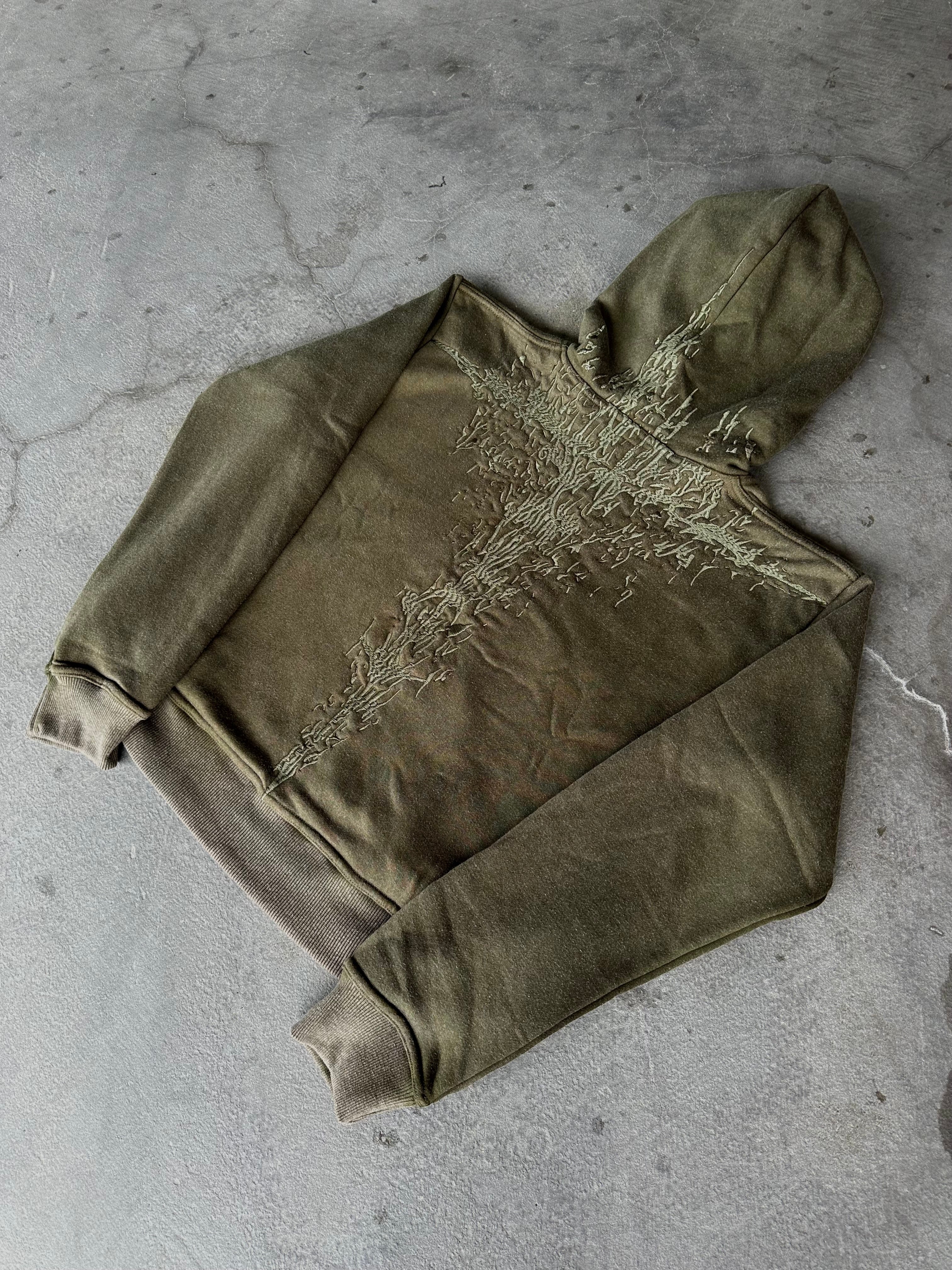 "Half a Million" Embroidered Hoodie (Olive)