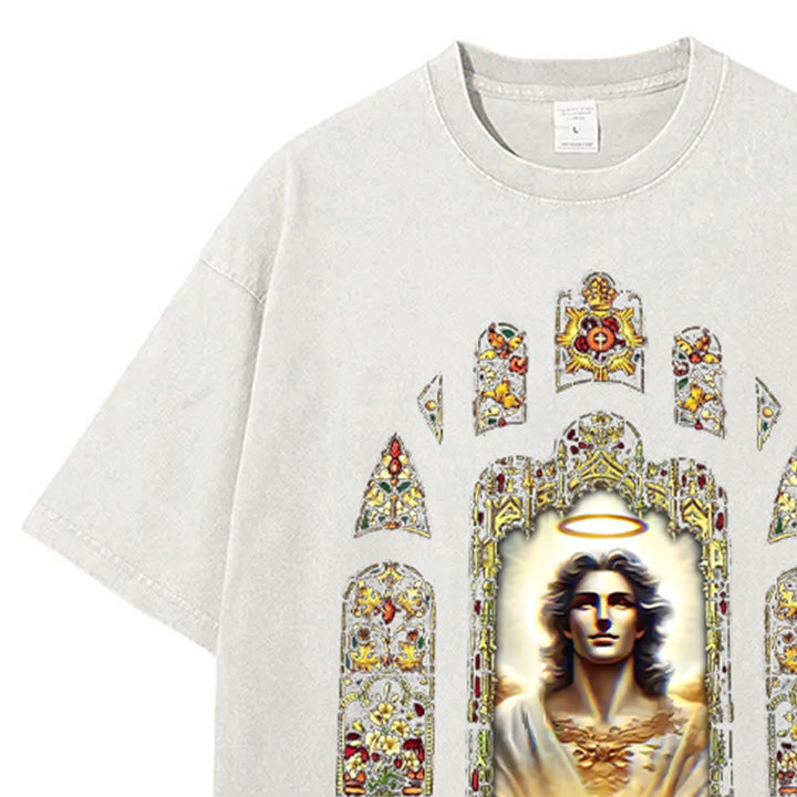 MUCHIC Unisex Fashion "Faith" Christ Graphic Print Long Sleeve Hoodie (T-shirt)