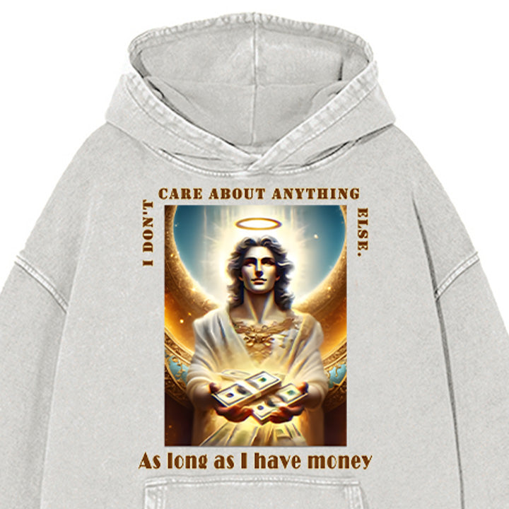 MUCHIC Unisex Fashion "Money to Spend" Christ Graphic Print Long Sleeve Hoodie (T-shirt)