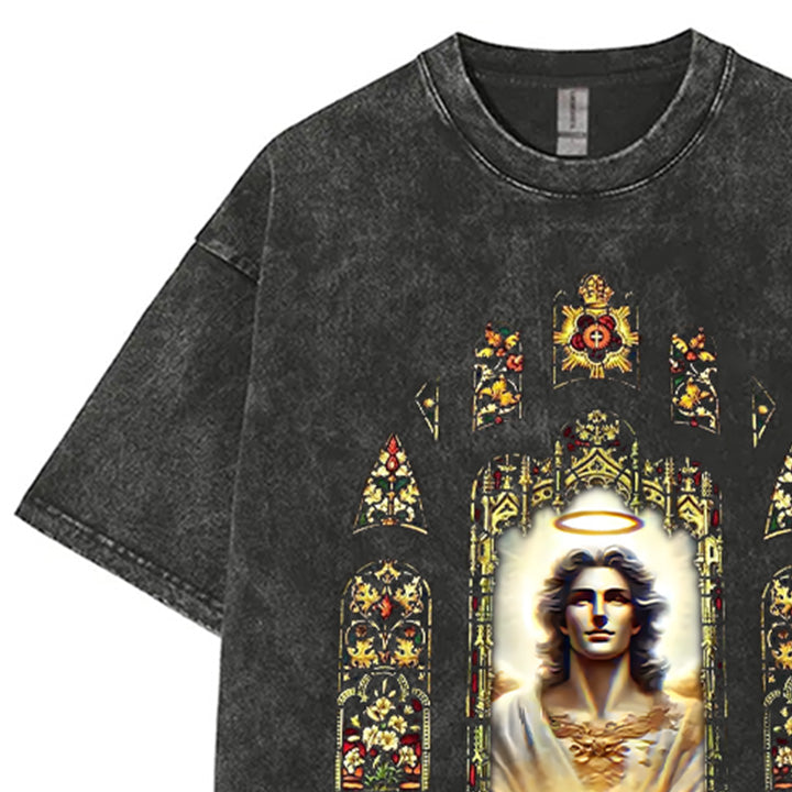 MUCHIC Unisex Fashion "Faith" Christ Graphic Print Long Sleeve Hoodie (T-shirt)