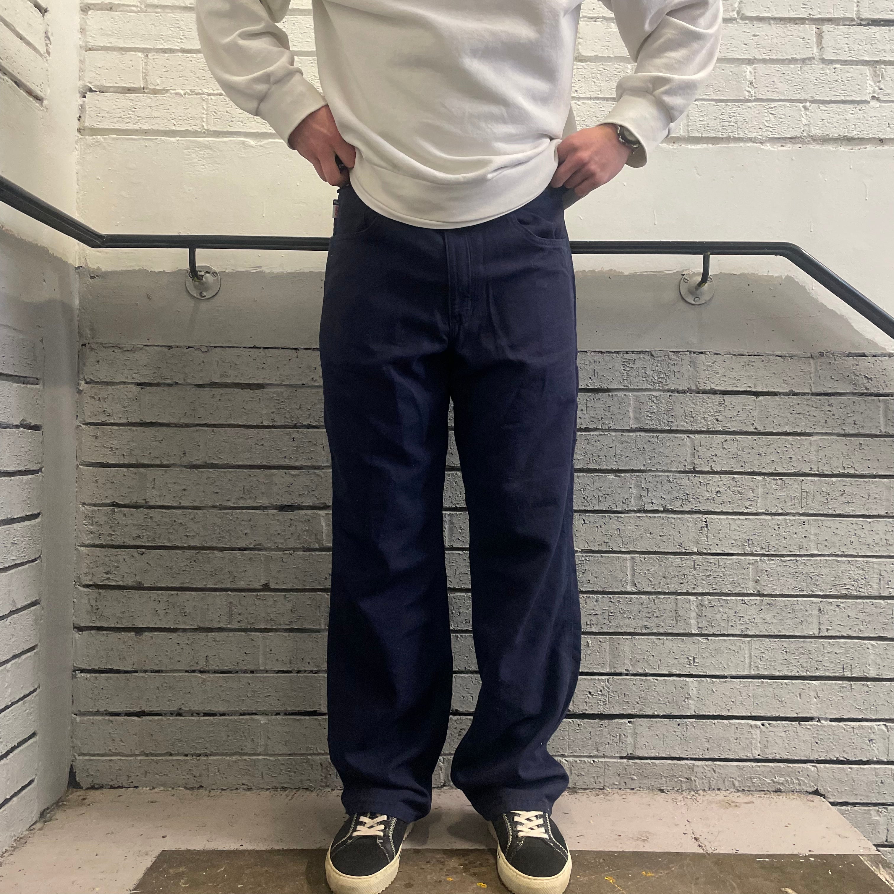 Vintage Carhartt Navy Blue Carpenter Trousers