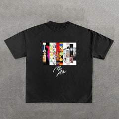 Muchic Music Album Print Short Sleeve T-Shirt