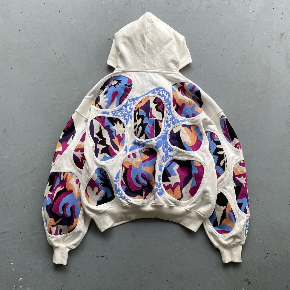 Muchic Retro Hip Hop Fashion Street Hoodie