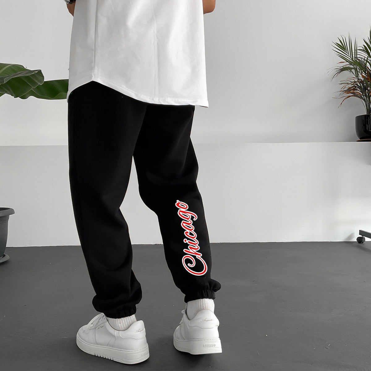 "chicago Chicago Basketball Print" Print TrackPants Casual Sweatpants