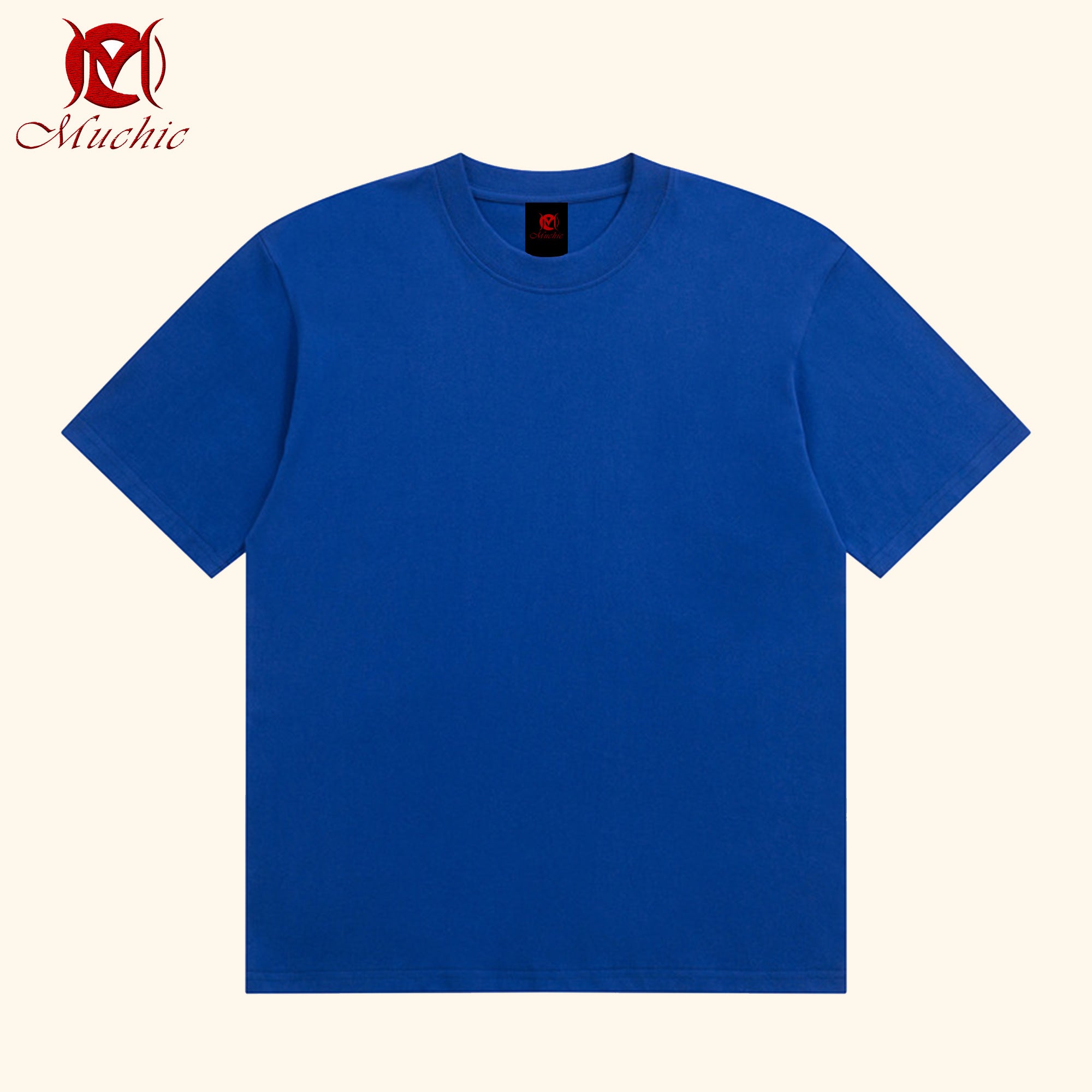 100% heavyweight cotton solid color short-sleeved T-shirt for men and women summer loose American cleanfit half-sleeved bottoming top (tax-free)