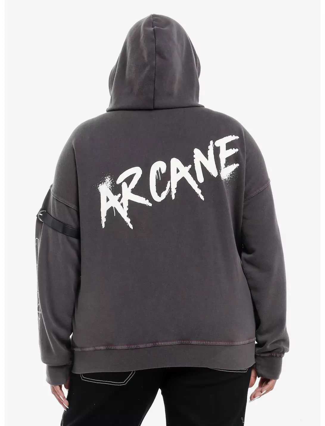 Muchic Unisex Arcane Vi & Caitlyn Glow-In-The-Dark Girls Hoodie Plus Size