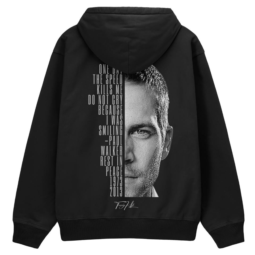 Muchic Unisex Paul Walker Zitat -Premium Plush Thickening Hoodie