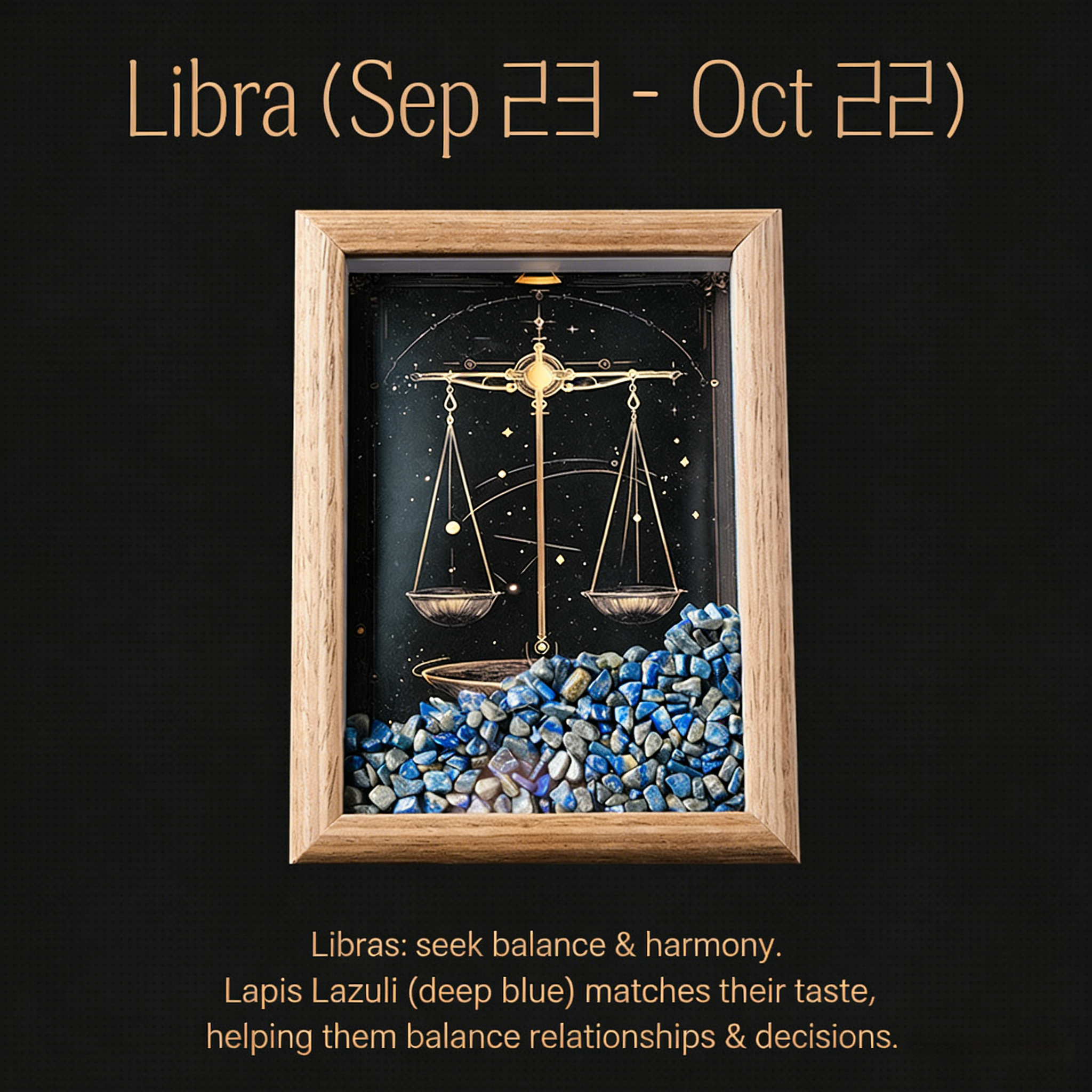 Zodiac Crystal Constellation Art Frame – Natural Energy Decor