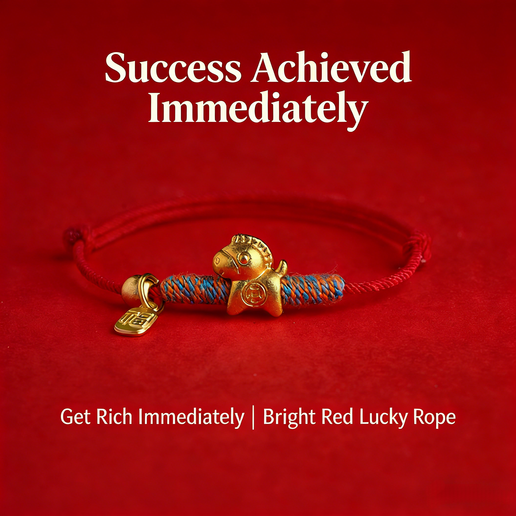 Red String Fortune Charm Bracelet – Symbol of Blessing & Protection