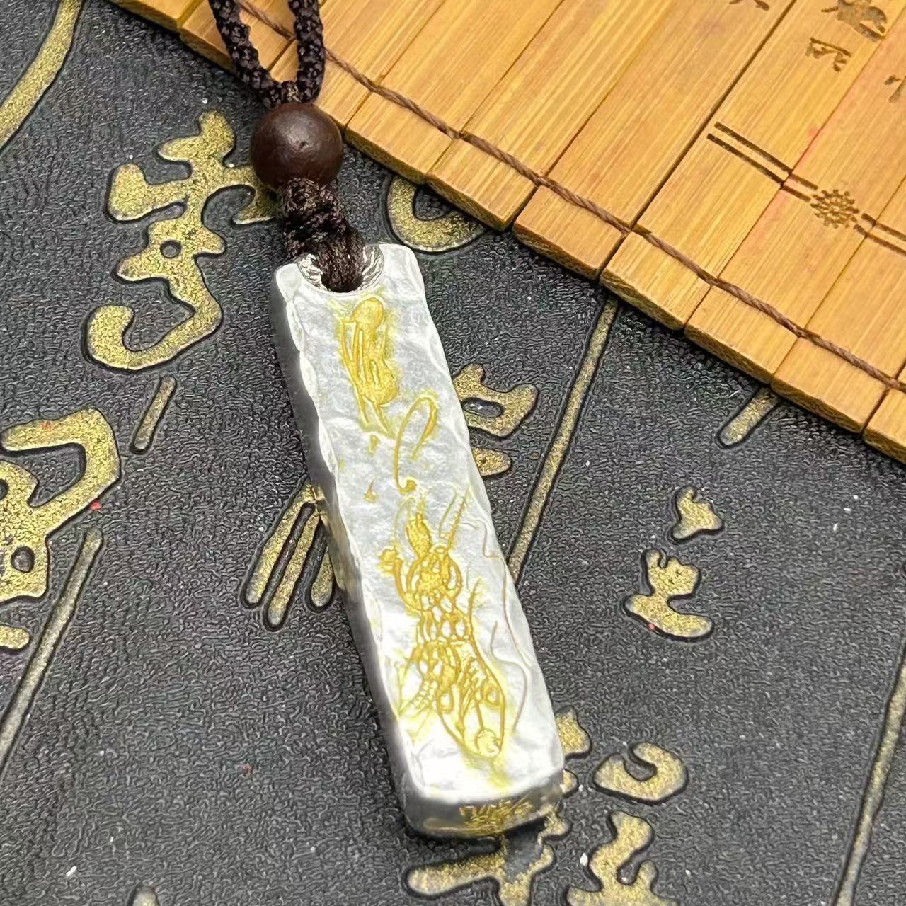 Taoist Thunder Protection Talisman Necklace – Energy Shield Amulet