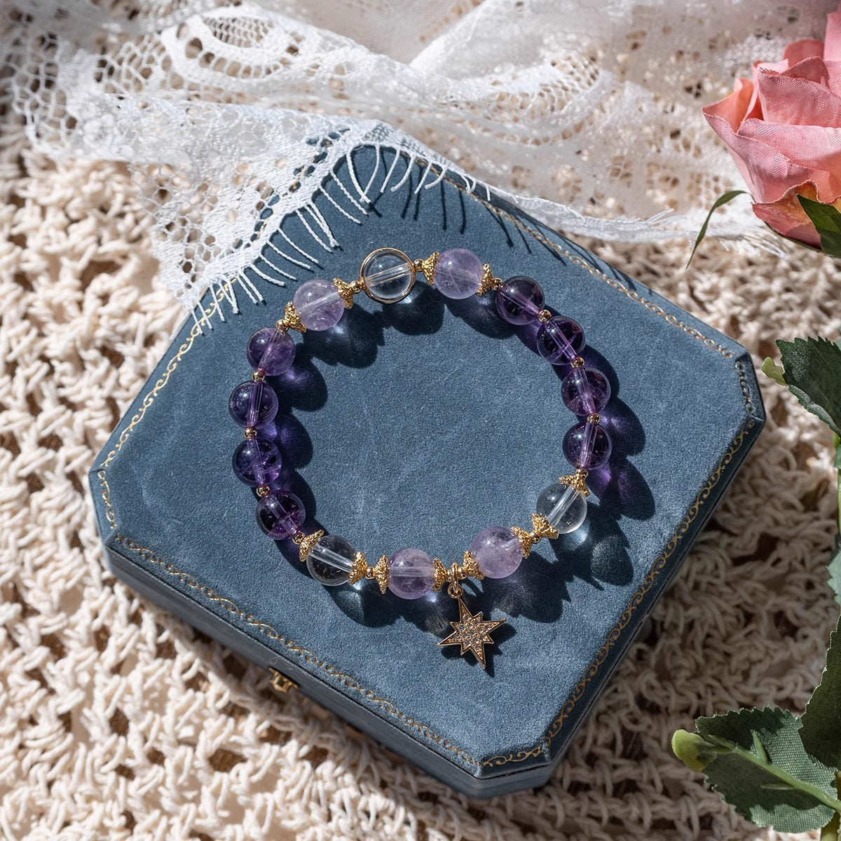 Amethyst Star Bracelet – Calm, Clarity & Inner Balance
