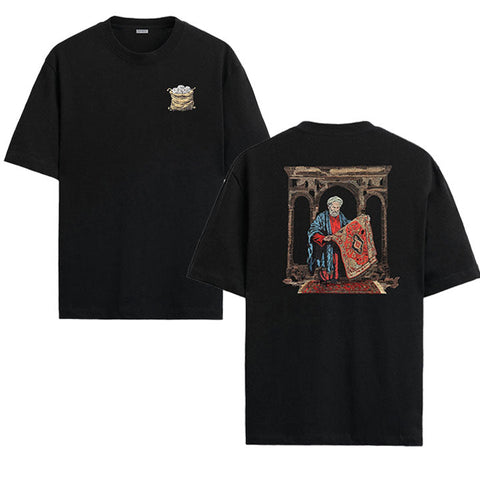 ⏰Limited time discount💥Muchic Fashion Unisex "Jesus" embroidered blanket short-sleeved T-shirt