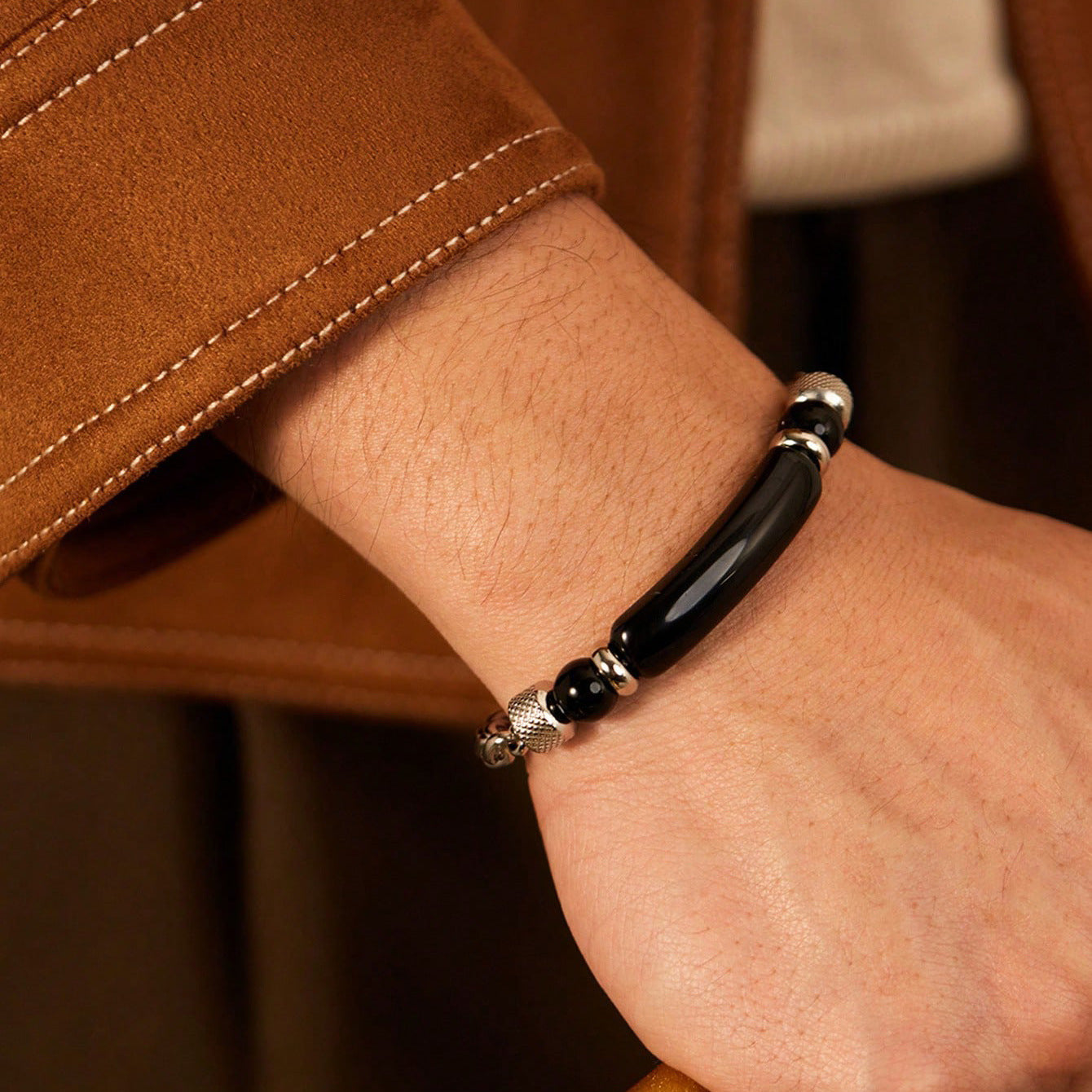 Tiger Eye Stainless Steel Bracelet – Men’s Strength & Protection Jewelry