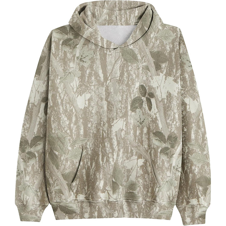 Muchic Unisex "Leaf" Camouflage Fun Graphic Print Long Sleeve Hoodie