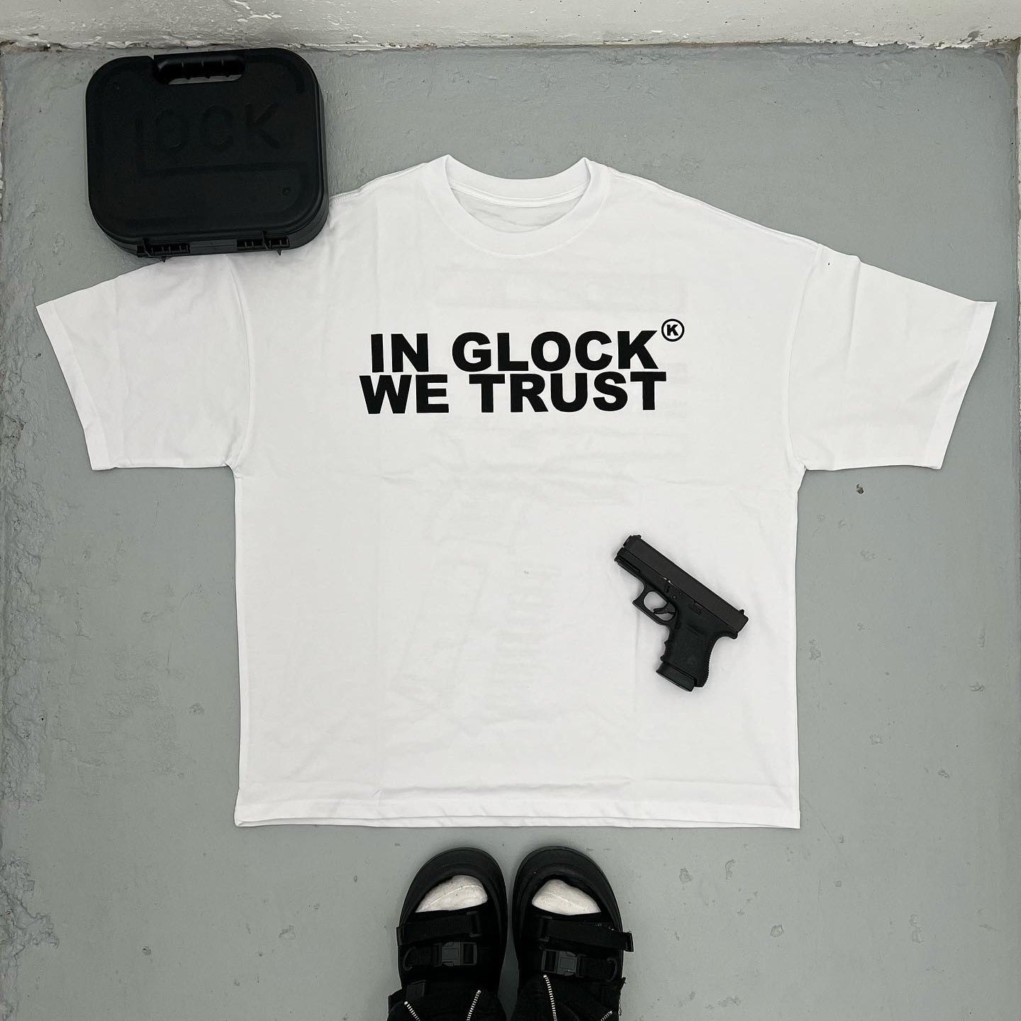 Muchic In Glock We Trust printed T-shirt