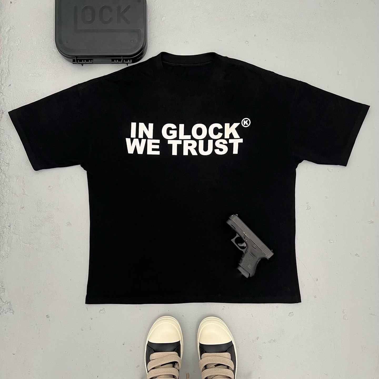 Muchic In Glock We Trust printed T-shirt