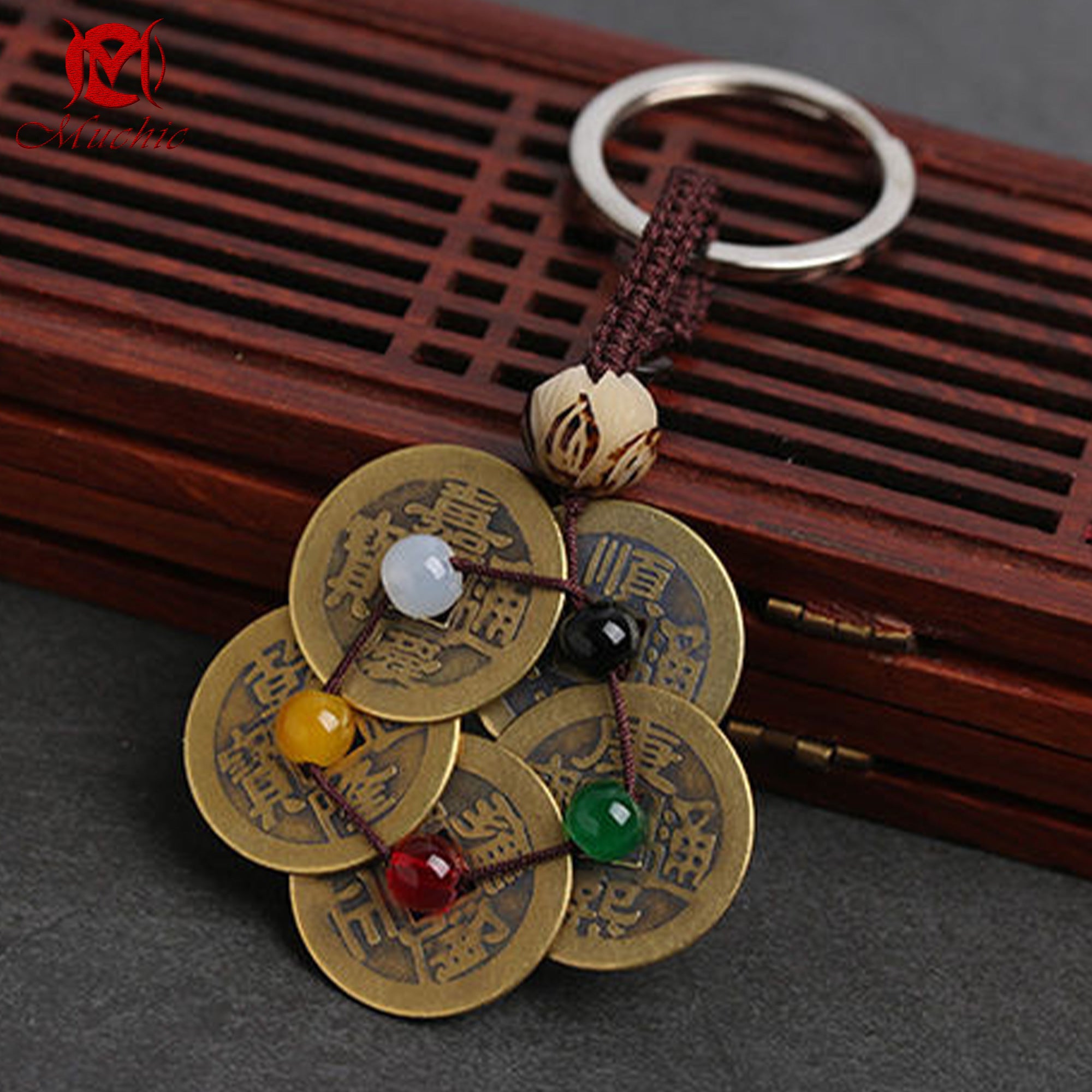 Pure copper five emperors plum blossom coins men and women carry jewelry（duty free）