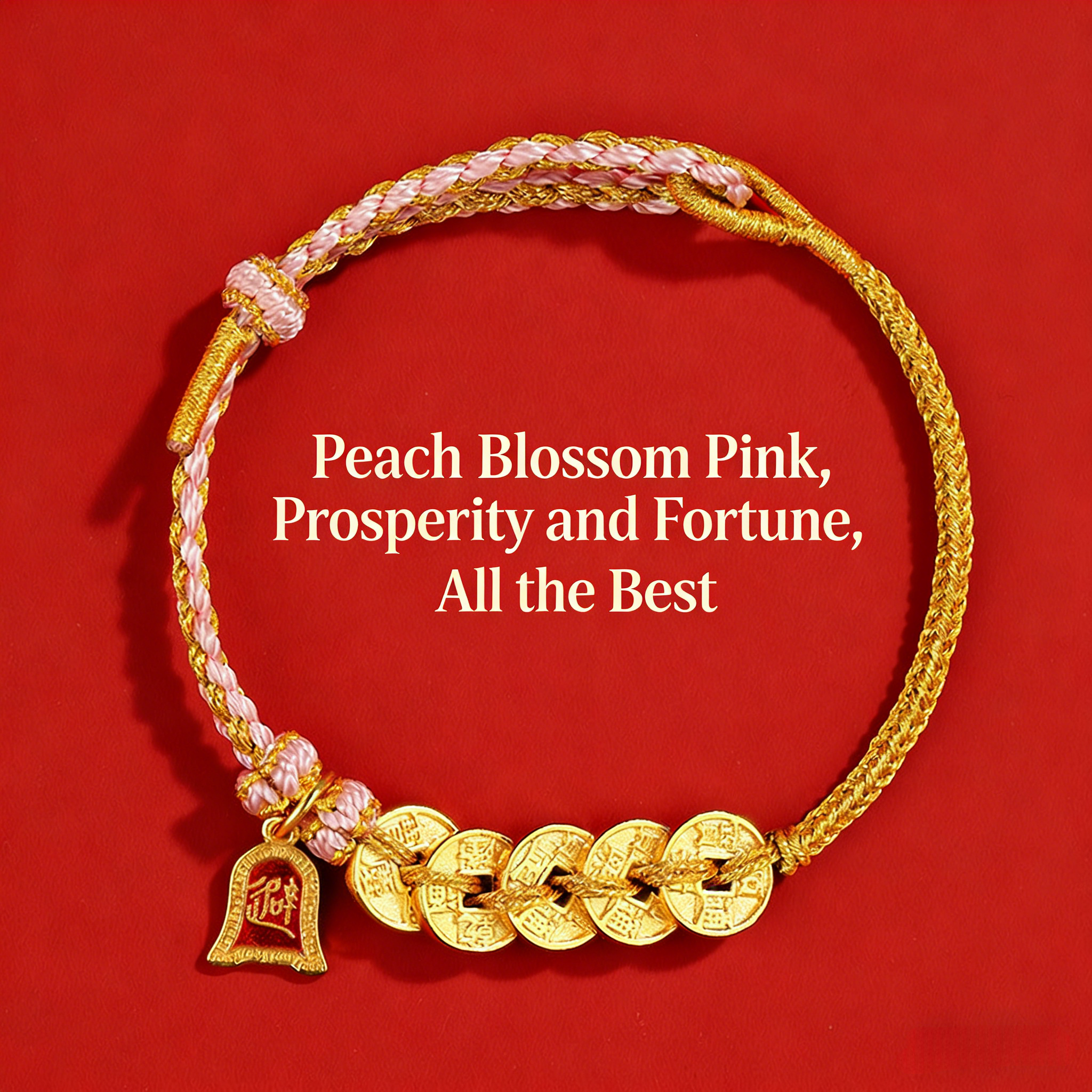 Five Emperor Coin Red String Bracelet – Wealth Protection & Good Fortune