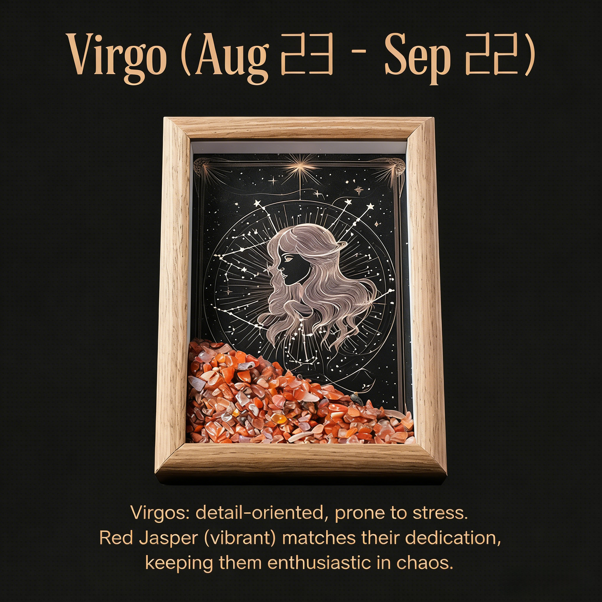 Zodiac Crystal Constellation Art Frame – Natural Energy Decor