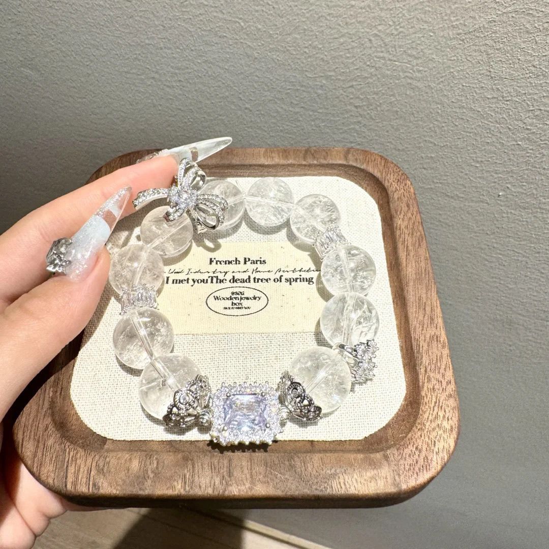 Clear Crystal Bracelet – Elegant & Minimal Energy Jewelry