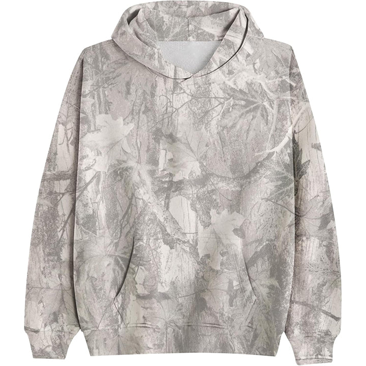 Muchic Unisex "Leaf" Camouflage Fun Graphic Print Long Sleeve Hoodie