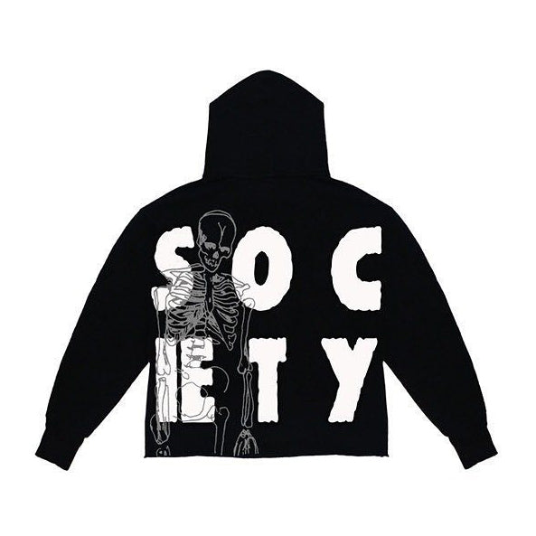 Muchic Fashion Loaded Society Print Long Sleeve Hoodies