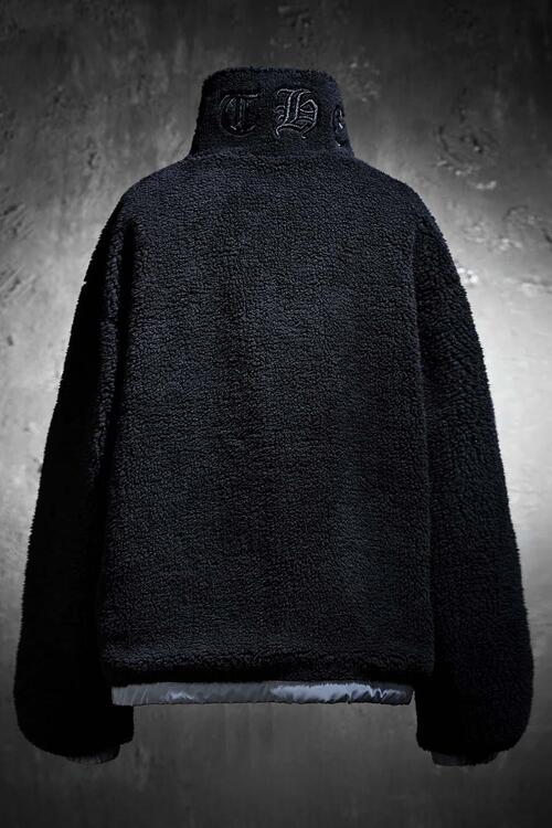 Double-faced Scottish glow-in-the-dark wool turtleneck pullover