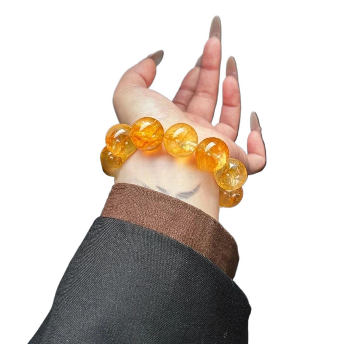 Golden Crystal Statement Bracelet – Abundance & Confidence Symbol