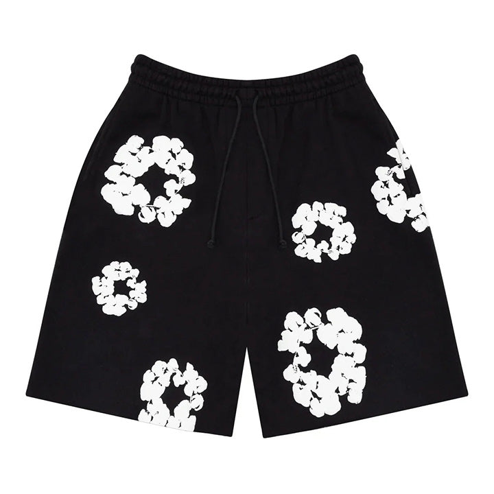 Muchic Unisex Casual Street Floral Print Shorts