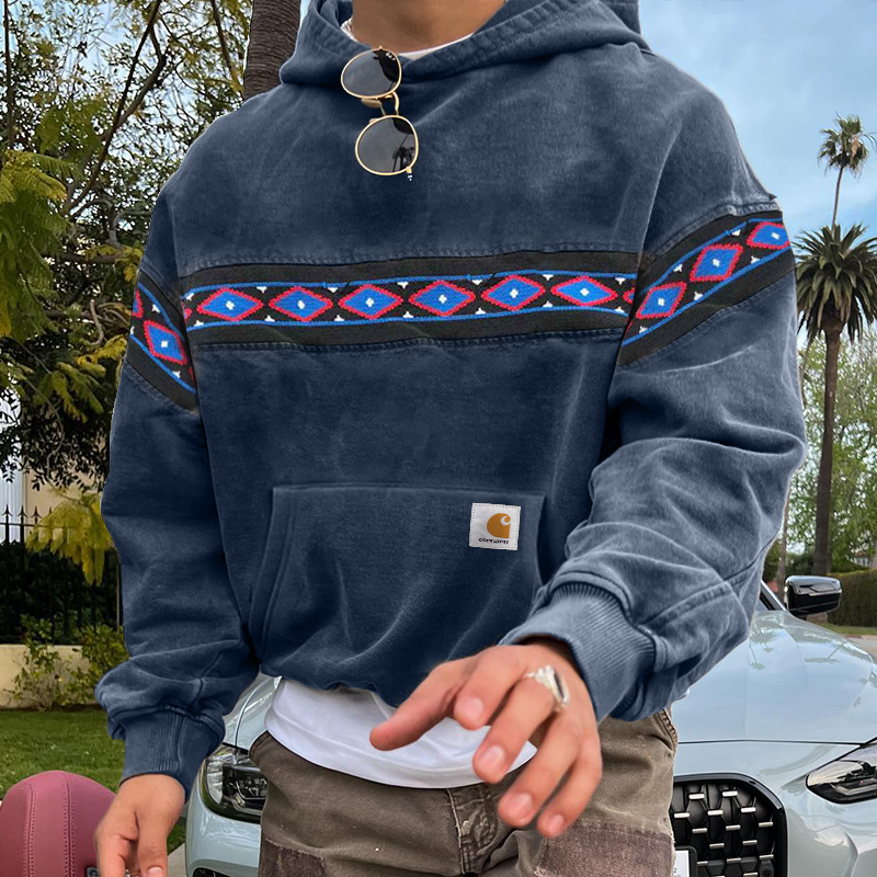 Vintage 90s Aztec Hoodie