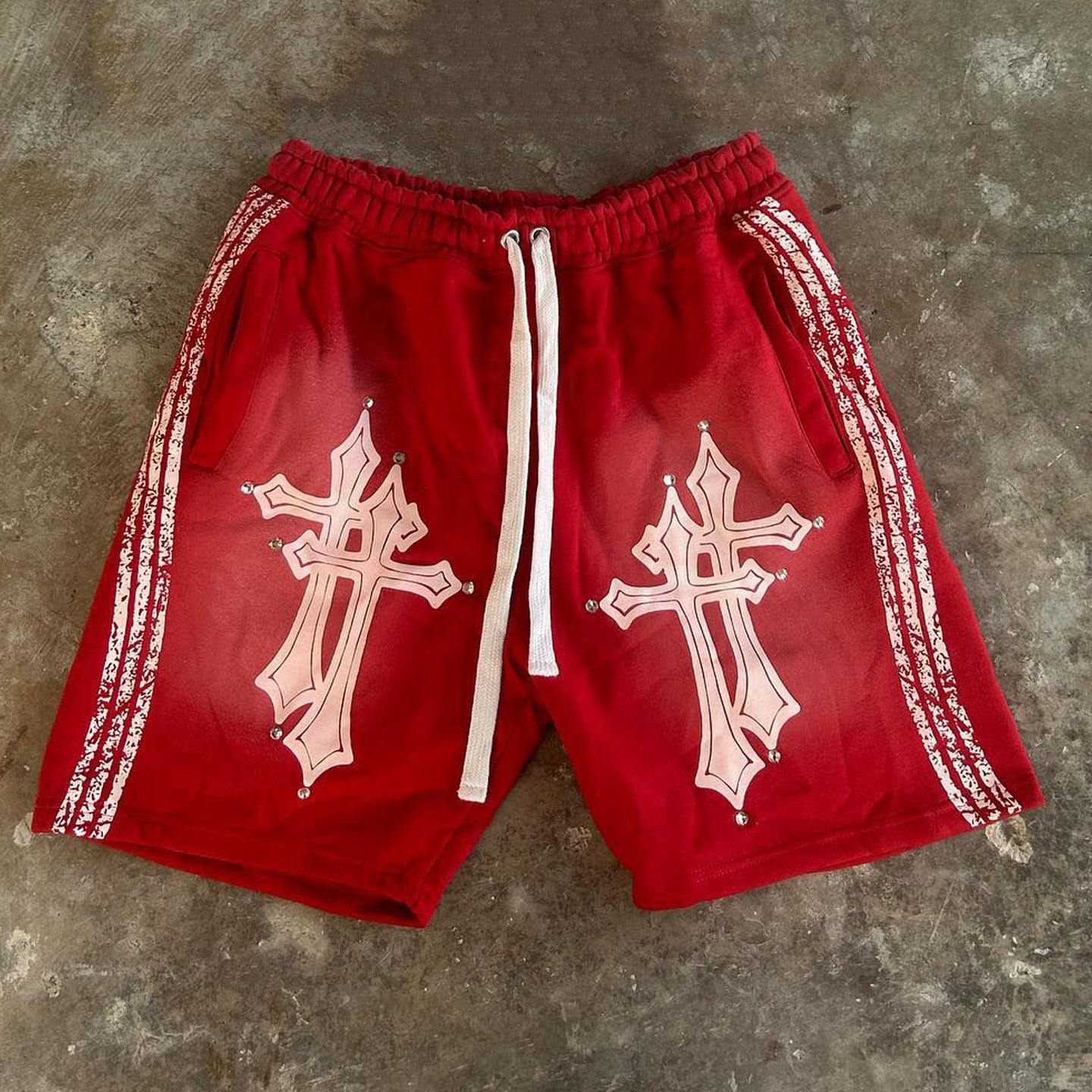 Muchic Cross casual street retro shorts