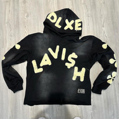 Muchic Lavish print casual retro streetwear hoodie