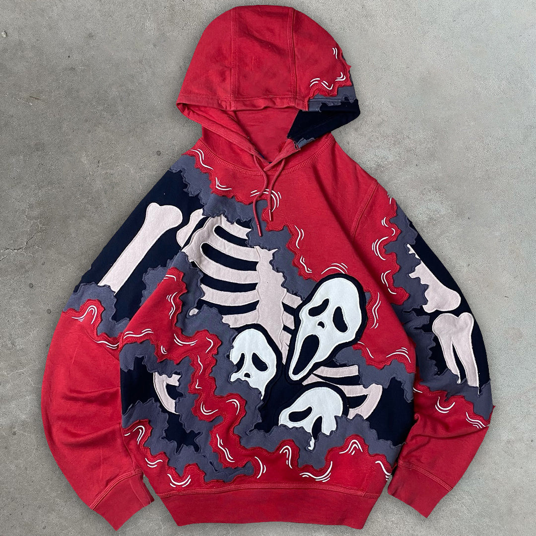 Muchic Skull casual street hoodie