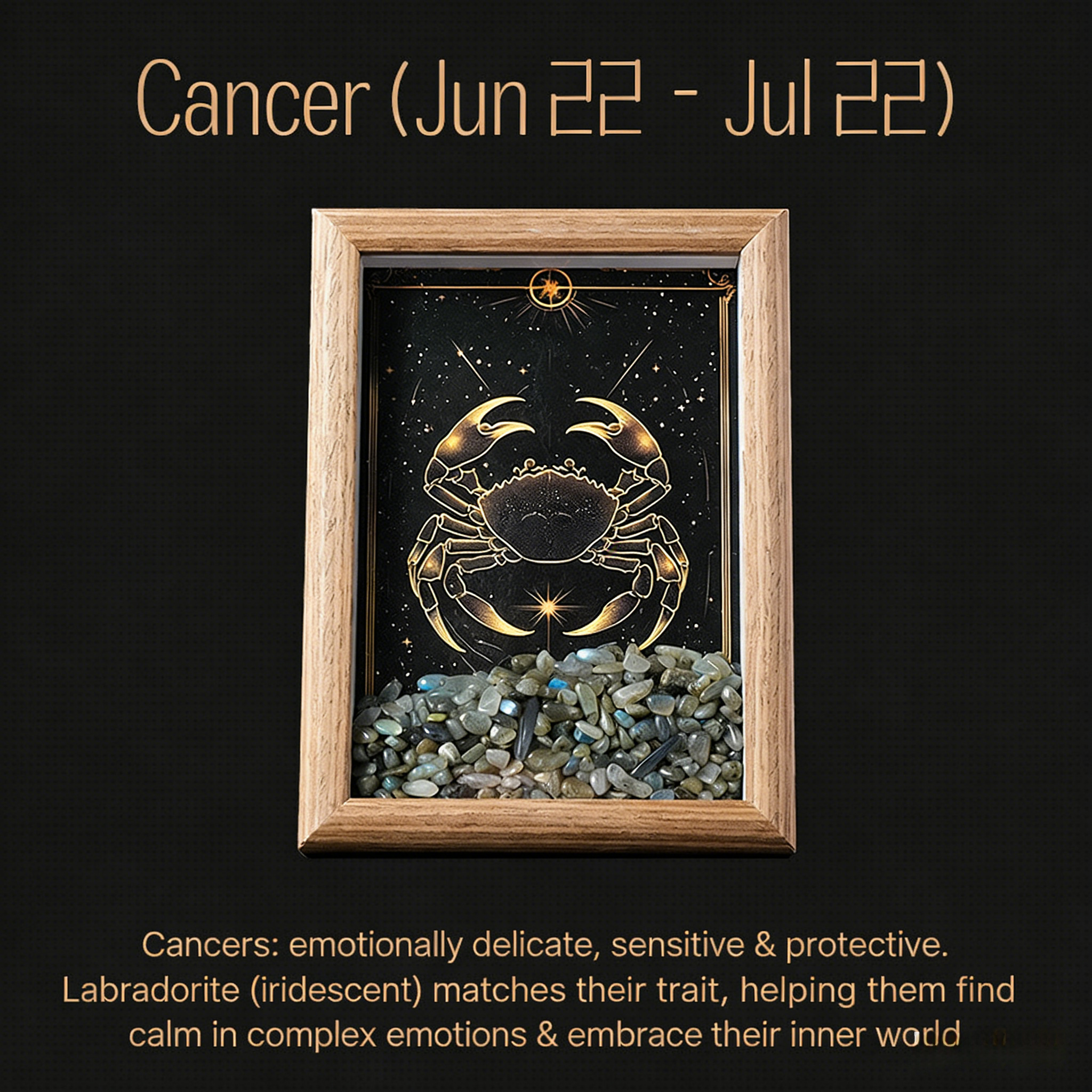 Zodiac Crystal Constellation Art Frame – Natural Energy Decor