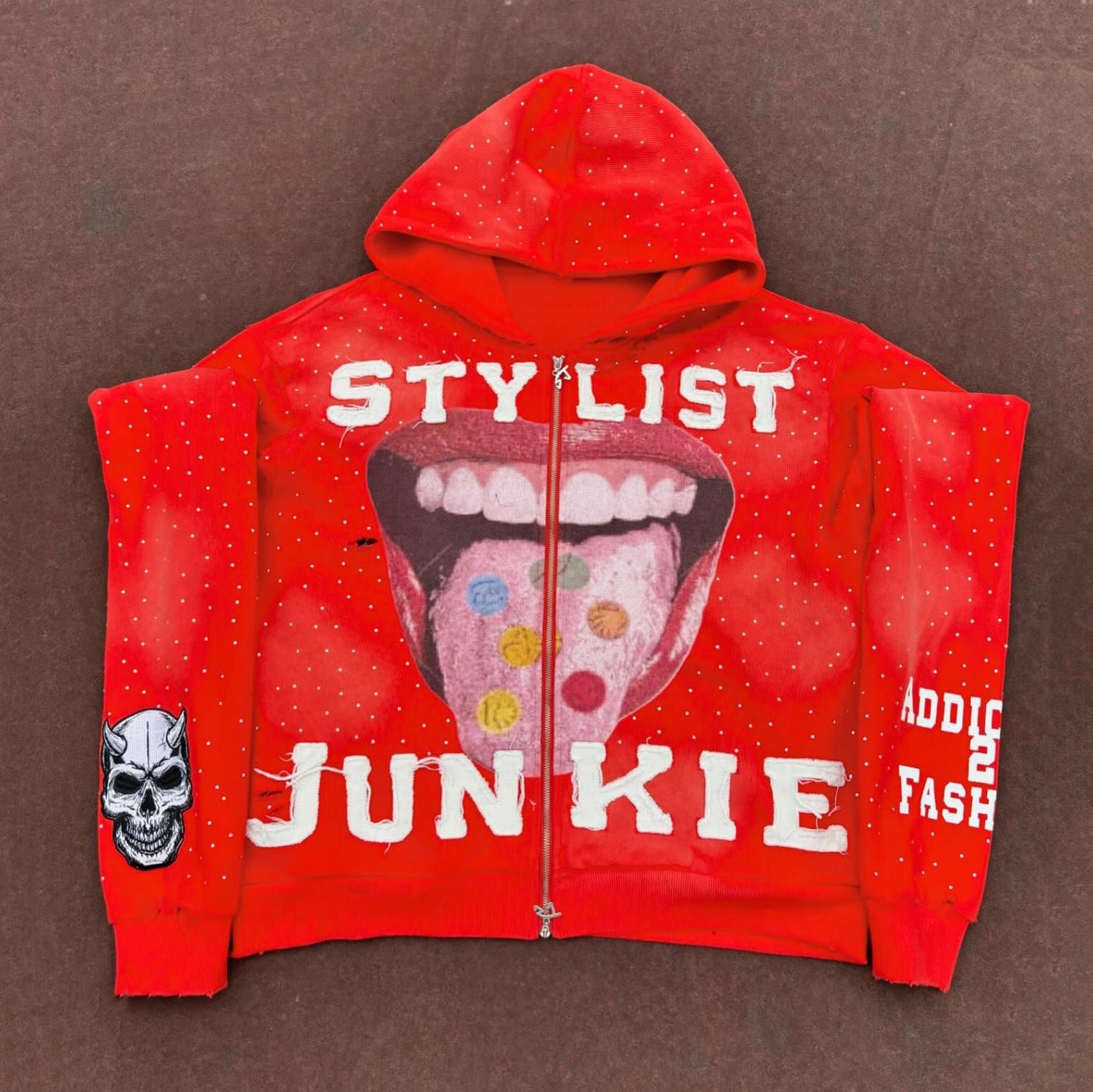 Muchic Hip Hop Casual Street Zipper Hoodie