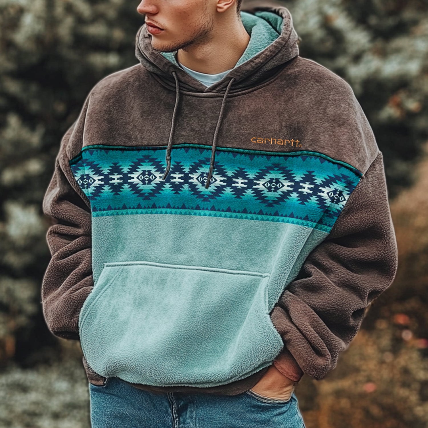 Ethnic Retro Resort Hoodie