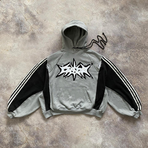 Muchic Neo Three Stripes Casual Street Hoodie