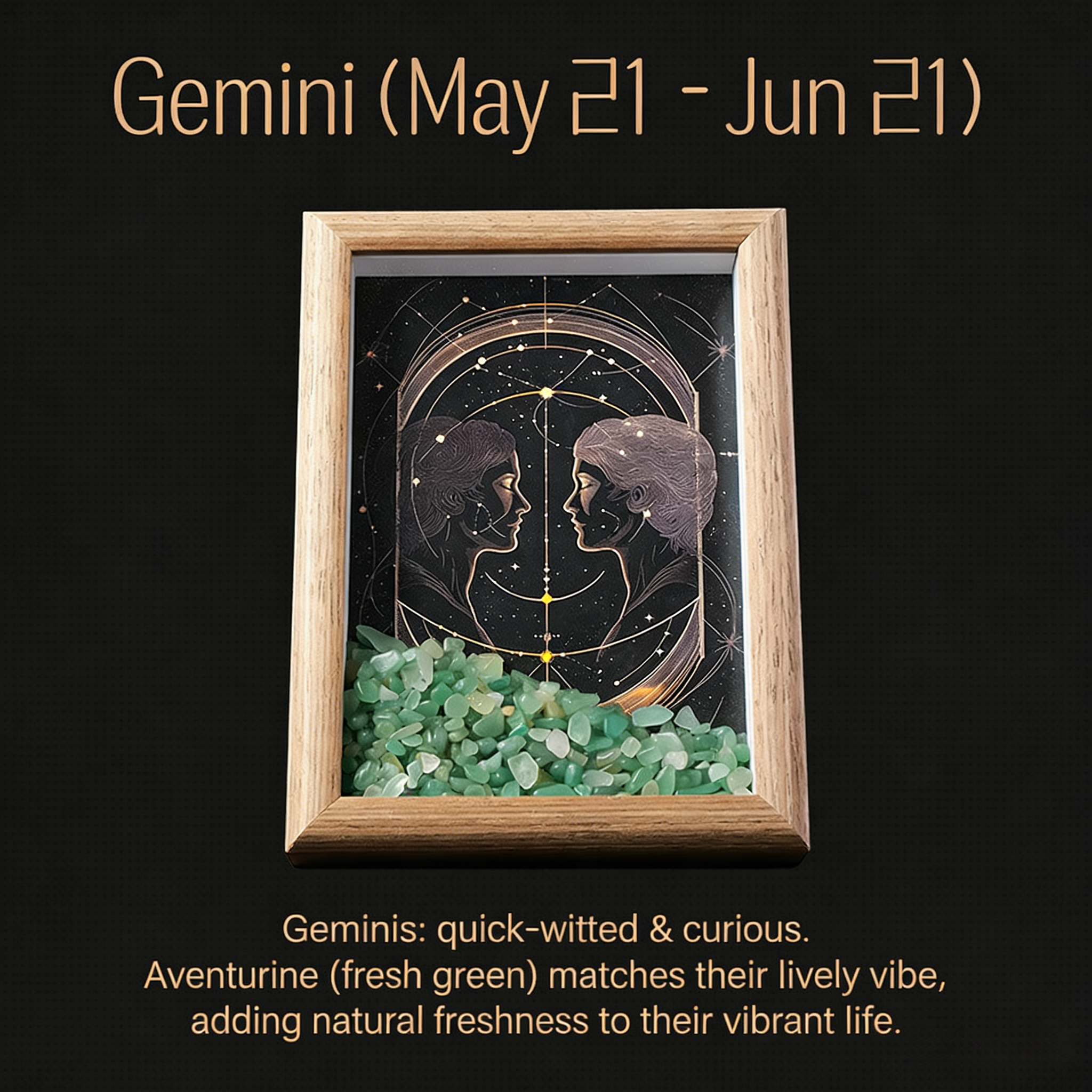 Zodiac Crystal Constellation Art Frame – Natural Energy Decor