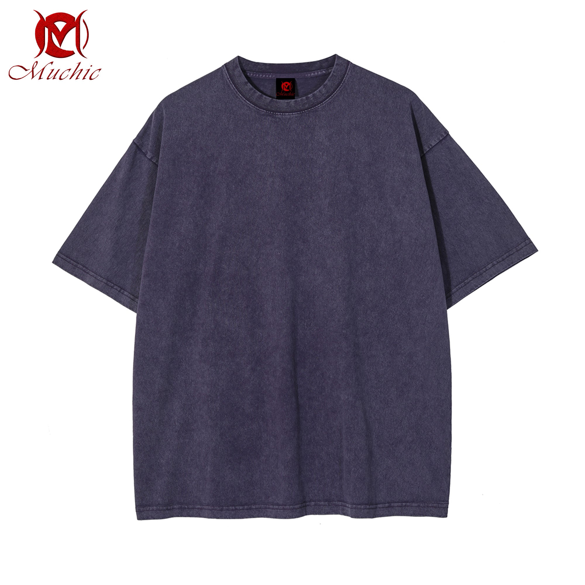 Spring and summer new snowflake batik washed t-shirt high street retro trend short-sleeved t-shirt (tax-free)